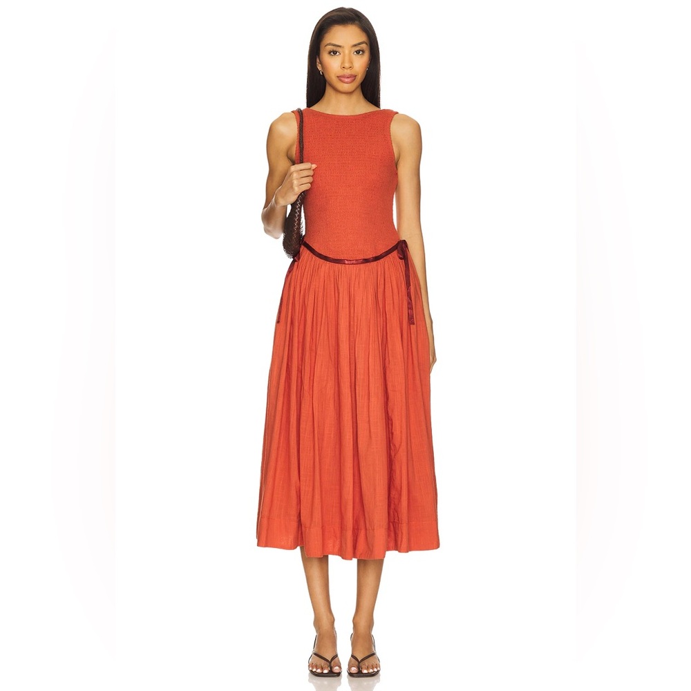 Free People  nwt seersucker nightingale Backless Dress